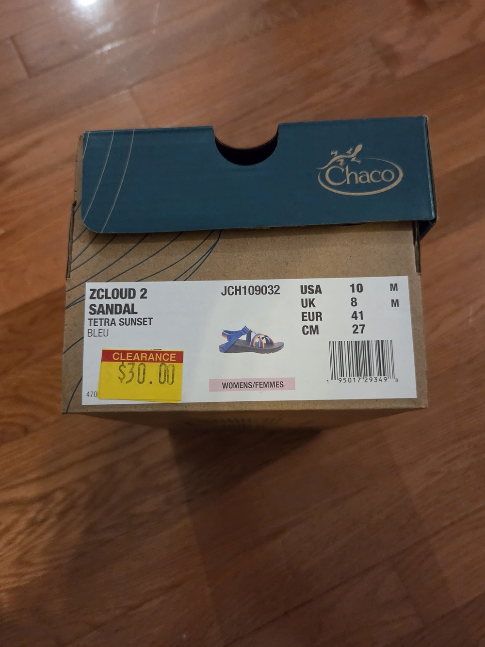 NWT CHACO ZCloud 2 Sandal Women's Size 10 In Tetra Sunset - Picture 5 of 5